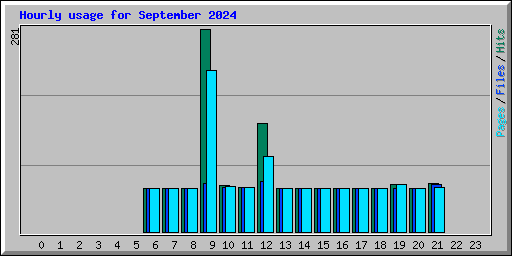 Hourly usage for September 2024